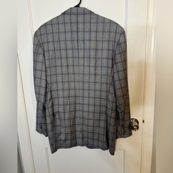 Canali Gray and Blue Checkered Blazer - Picture 2 of 8